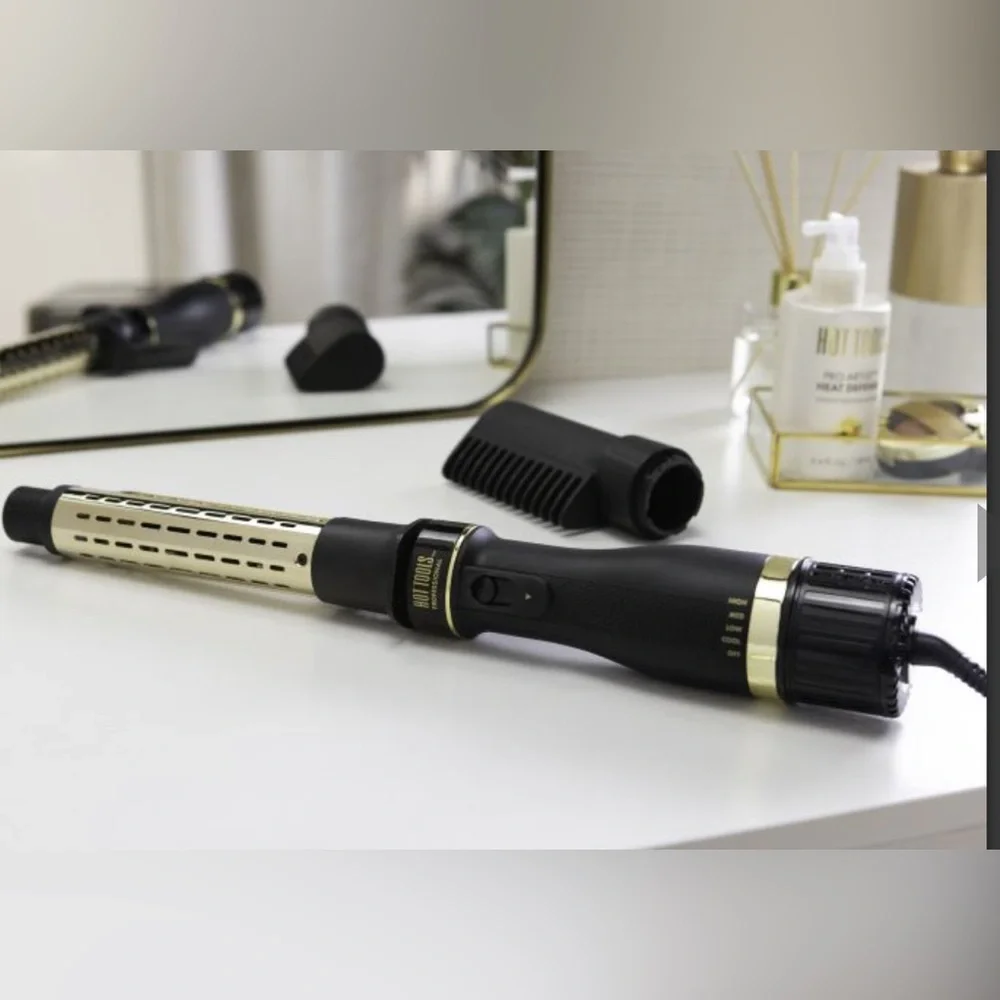 Hot Tools Pro Artist 24K Gold collection Detachable Dryer & Curler- Black & Gold
